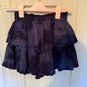 Black and Purple tie dye ruffle skirt size small